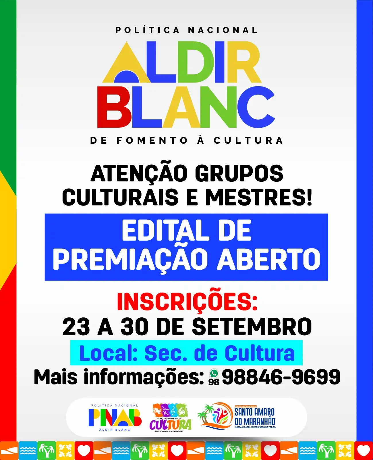 EDITAL DE PREMIAÇÃO ABERTO!